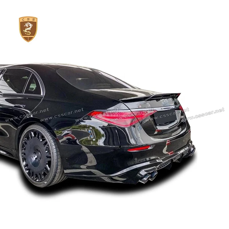 Best Selling B Style Glossy Black Carbon Fiber Car Rear Trunk Spoiler Wing For Mercedes Benz S Class W223