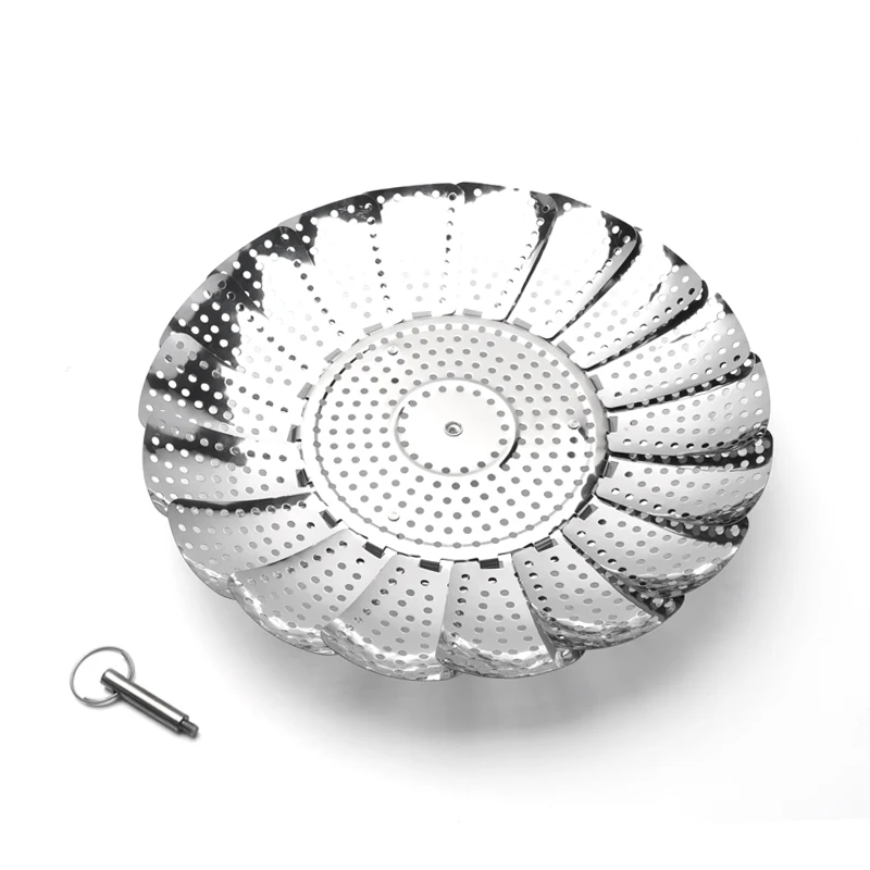 Amazon Hot Sale Kitchen Gadget Household Mini Foldable Multifunctional OEM Stainless Steel Food Grade Steamer