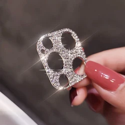 Shiny Crystal Diamond Camera Lens Protector for iPhone 14 13 Pro Max Bling Glitter Rhinestone Protective Film Cover Luxury Women