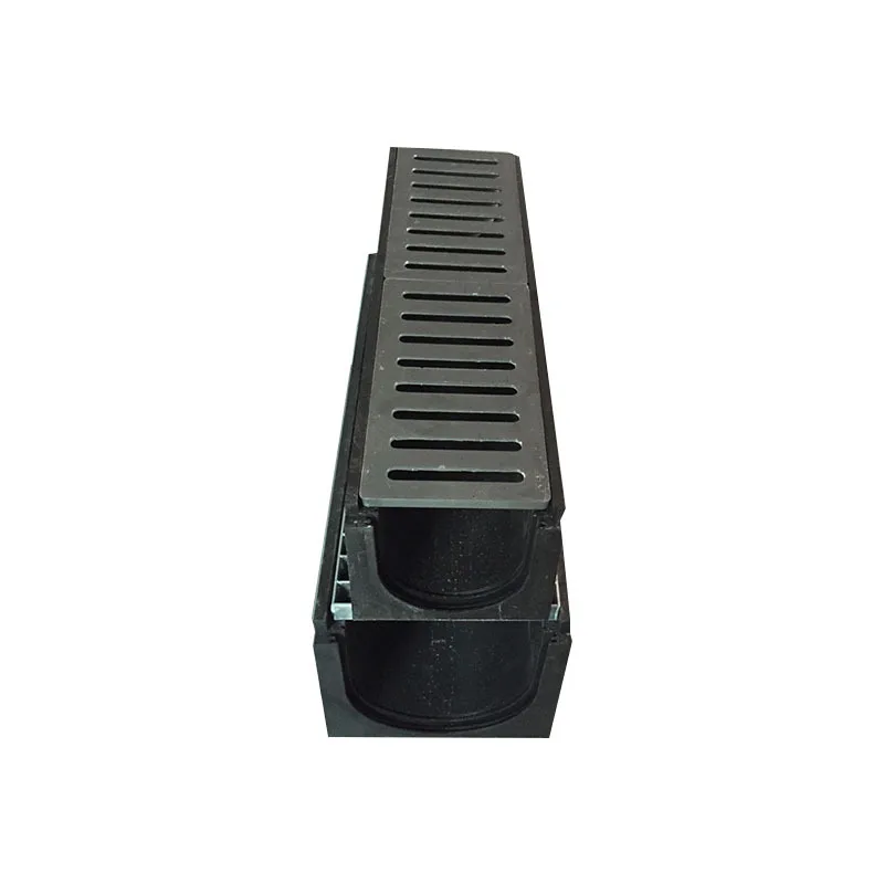 Factory direct sell HDPE U-shaped linear drainage ditch kitchen water drainage channel
