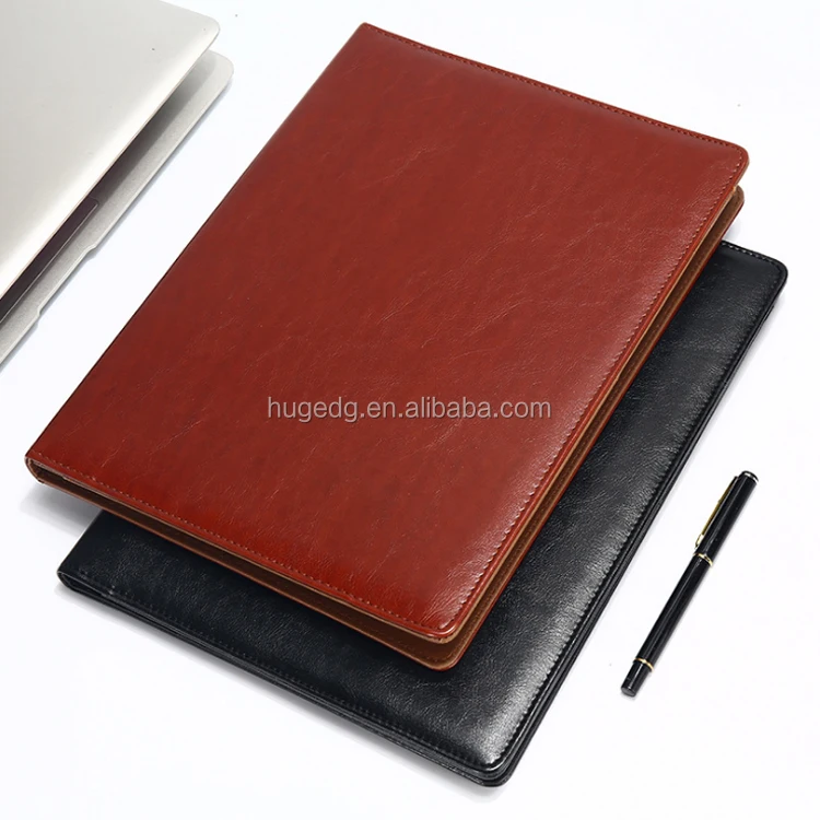Custom personalized mens leather folders business portfolio