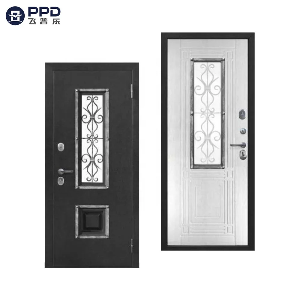 China Factory Direct Sales Russian Steel Security Door Lavish Front Entry Doors Turkish Designs Exterior Armored Door