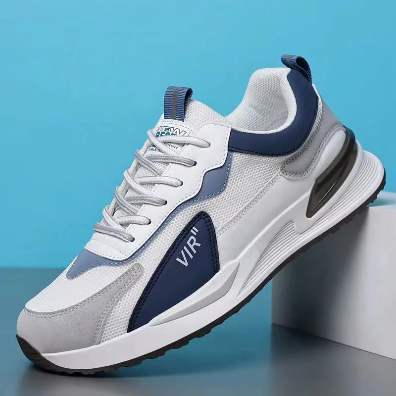China wholesale manufacturer cheap shoes for men footwear walking style shoes leather mesh sneakers