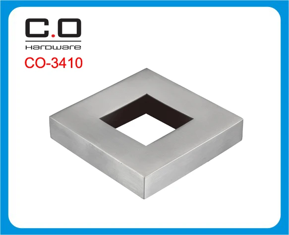 Decoration Floor Post Tube Square 40 50mm Handrail Base Plate Cover Stair Railing Pipe Base Cover