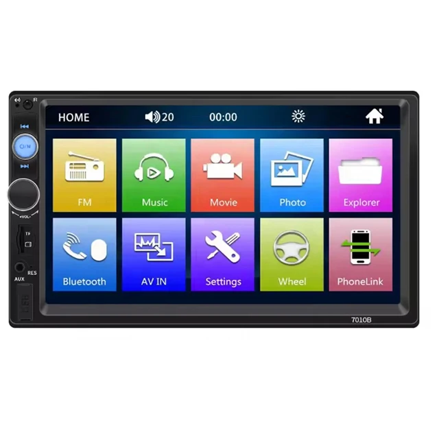 Factory Supply 7 Inch Universal 2 Din BT Handsfree Car Audio Stereo Double Din Car Video Player Navigation Camera Optional