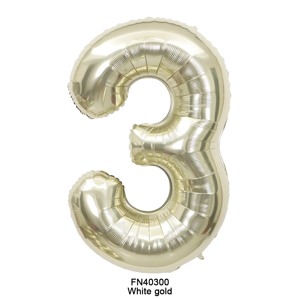 Number Balloon Wholesale 40Inch 0-9 Large Number Various Colors White Gold Helium Foil Number Balloons Party Decoration Supplies