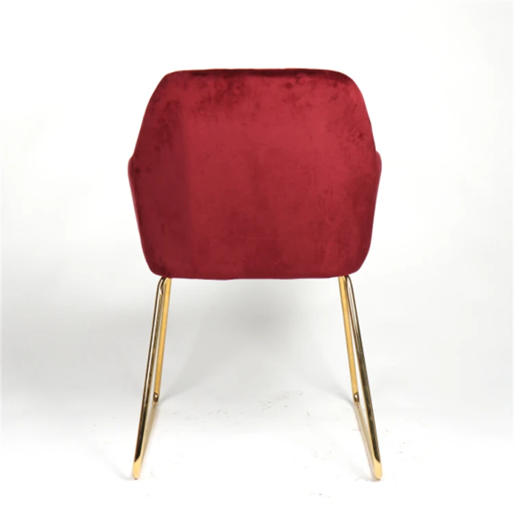 Wholesale Cheap Top Quality Red Fabric Gold Frame Morden Banquet Wedding Chairs and Tables for Rentalk