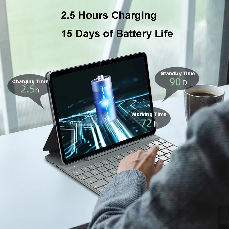 Laudtec Wireless Keyboard Smart Tablet Trackpad Keyboard Case For HUAWEI MatePad 11