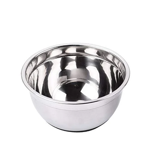 2020 Stainless Steel 18CM Salad Rice Vegetable Wash Bowl with Silicone Bottom Fruit Basket for Kitchen Baking Tools