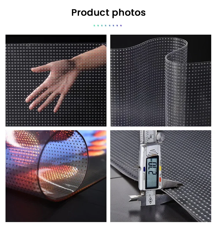 Manufacturer The New Generation Of Led Sticker Film Flexible Led Screen Makes The Glass For Display For Wall Factory Custom Size