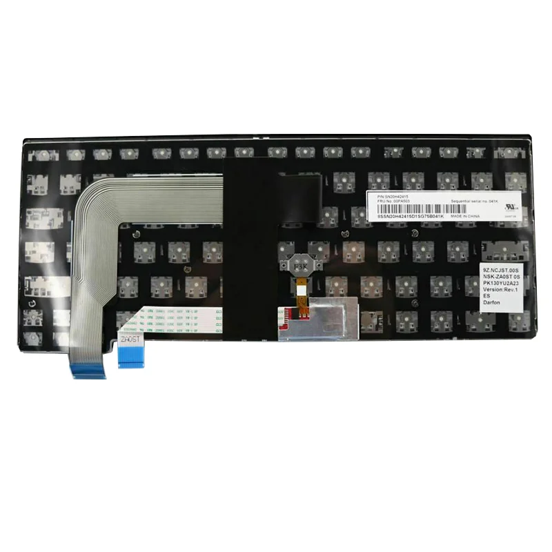 Best price TECLADO T460S Spanish keyboard for Lenovo with backlight FRU 00PA537