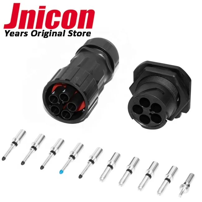 Jnicon M40 bayonent 5Pin Waterproof Circular Connector With Crimping Terminals