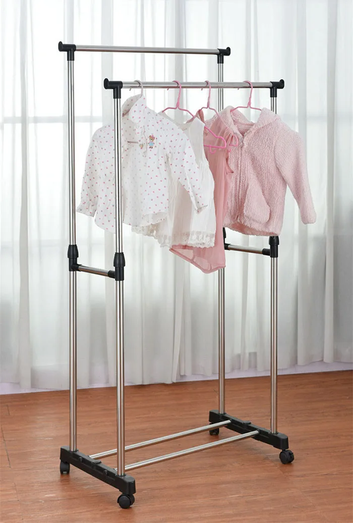 Removable Heavy Duty Storage Dryer unit Rack Double-layer Drying Rack With Storage Space