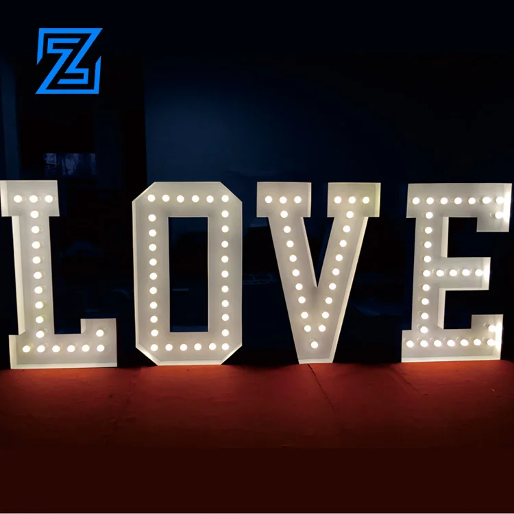 LED illuminated photography letters and heart wedding arch marquee letters for decorative events stage hire