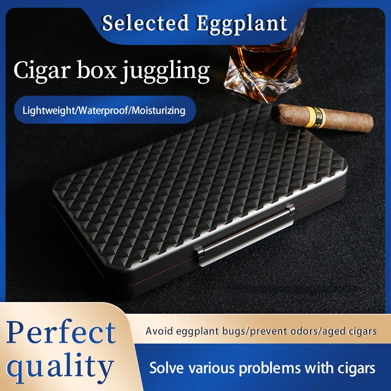 Hot Selling Lightweight Aluminum Alloy Travel Humidor Cigar Box Portable Ultrathin High Quality Cigar Cases Humidors