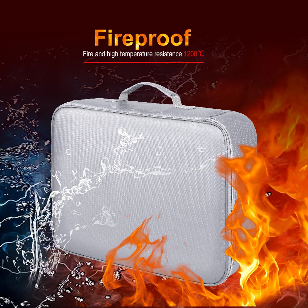 High Quality Home Storage Waterproof Fireproof Important Papers Storage Bag Fireproof Document Organizer
