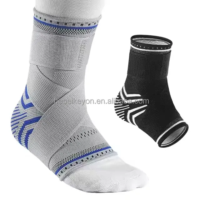 Sports Protection Adjustable Compression Ankle Wrap Foot Support Strap Ankle Sleeve Brace