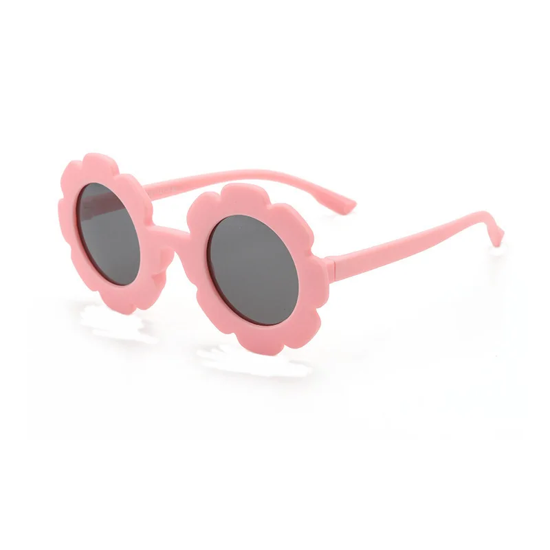 New children cartoon sunglasses shading sunshade sunscreen simple candy color girl glasses accessories