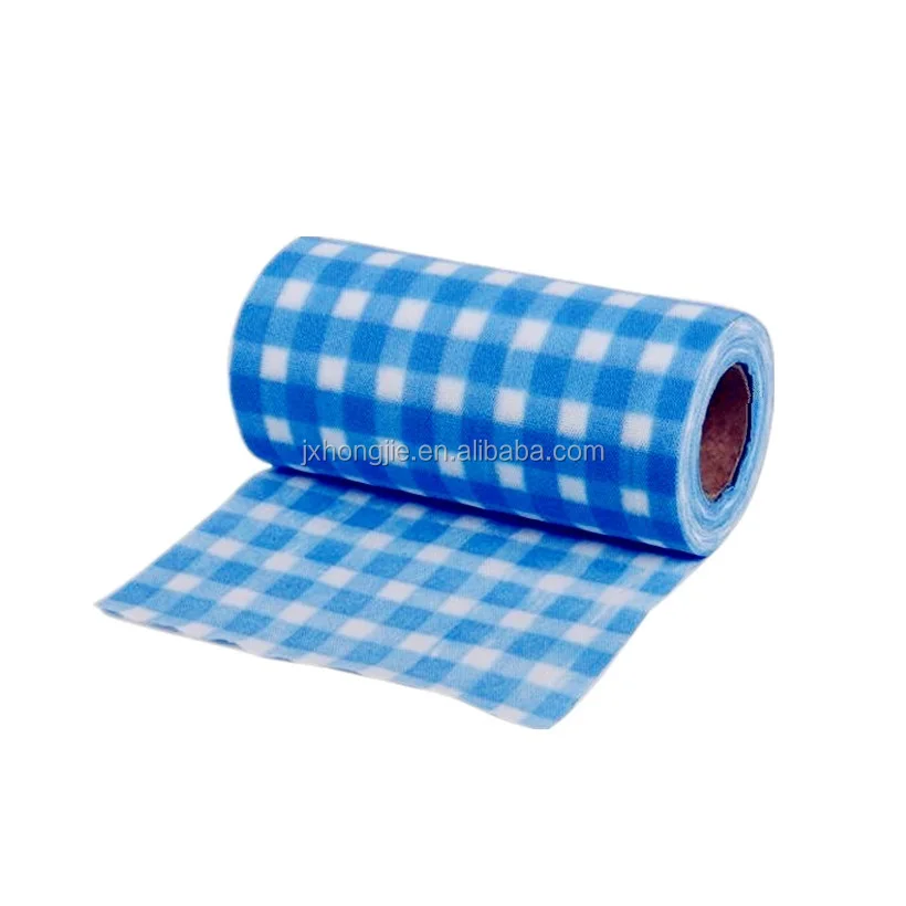 Disposable kitchen roll household spunlace nonwoven kitchen cleaning fabric wet wipe household cleaning nonwoven roll