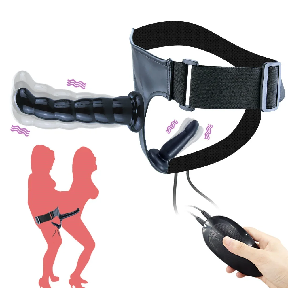 Sex Toys Double Penis Strap On Realistic Dildo Sex Toys For Women Lesbian Remote Control Strapon Belt Dildo