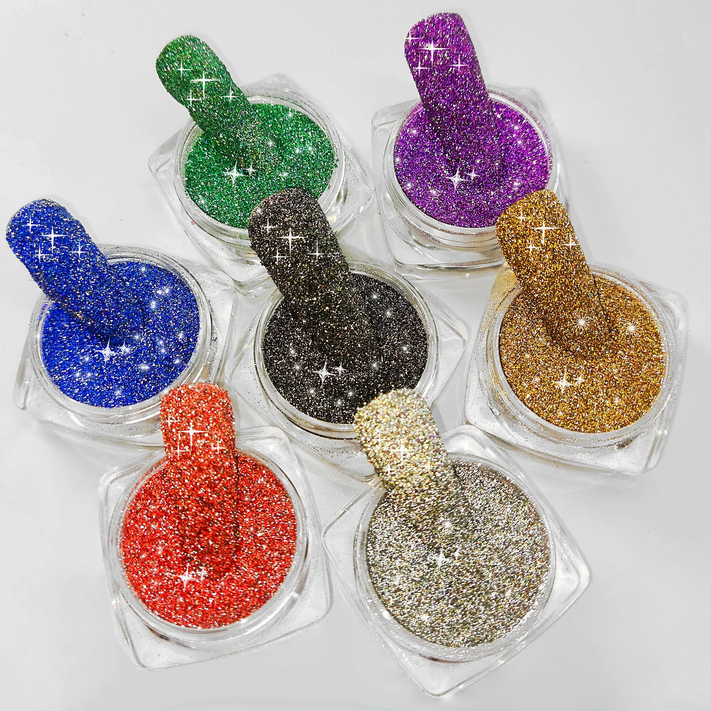 Super Bright Wholesale Glitter Crystal Sparkling Nail Arts Laser Mirror Reflective Dust Fine Nail Diamond Powder