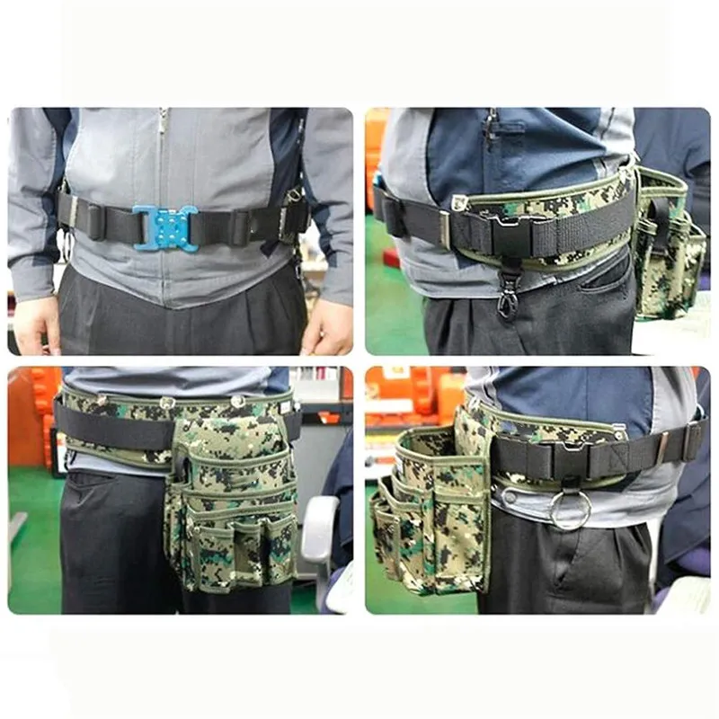 Electrician Maintenance Carpenter Tool Pouch Bag Technician Hammer Holder Phone Pocket Work Organizer Framer Tool Belt Pouch