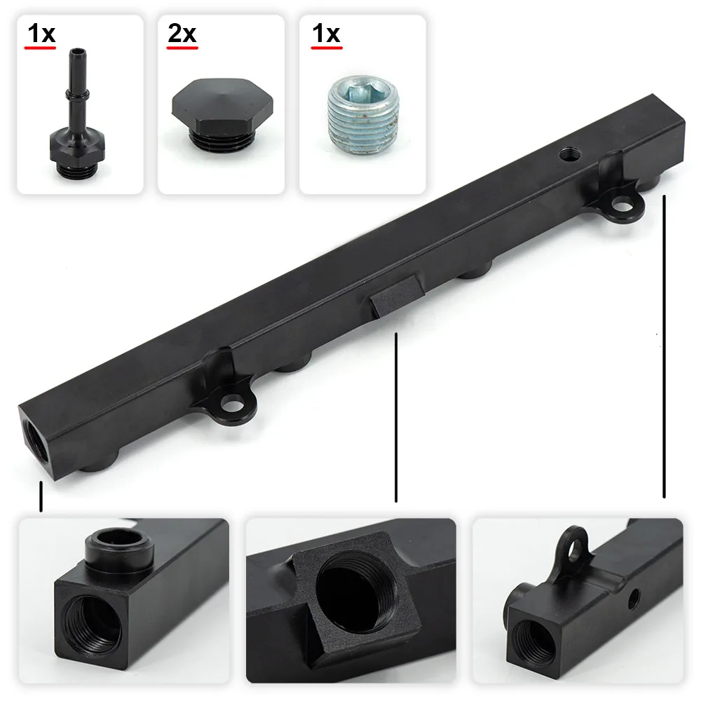 Aluminium K SERIES BLACK FUEL RAIL kit High Flow Injection fuel rail FOR HONDA K20 K24 RSX CIVIC SI, INTEGRA, EP3