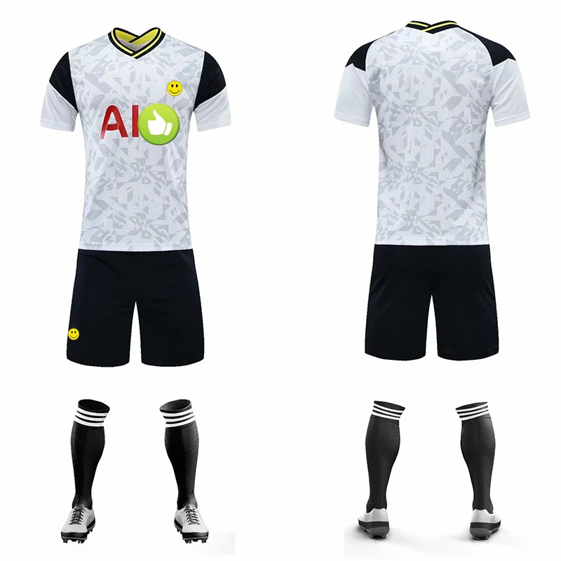Wholesale Soccer Jersey Customize Logo Multicolor Jersey Adult And Child Suit Short sleeve stripe Football Jersey