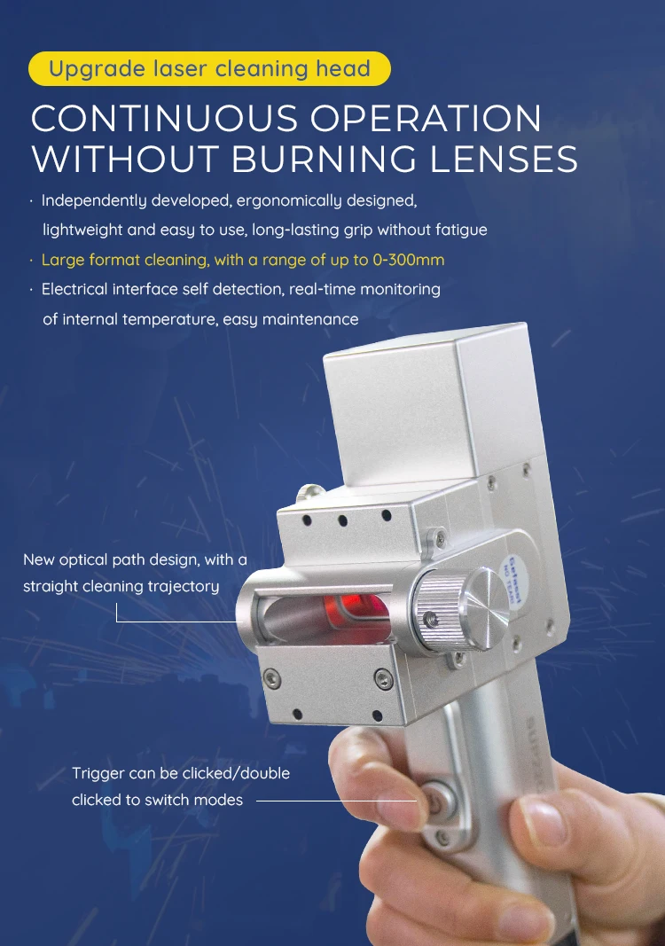 High precision Industrial Fiber Laser cleaning rust Paint Coating Corrosion removal Pulsed Laser cleaning equipment
