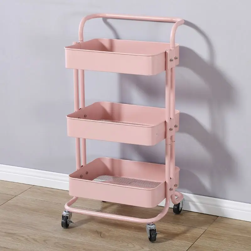 Latest Design Salon Furniture metal Salon Trolley Removable Beauty Trolley Makeup Storage Trolley