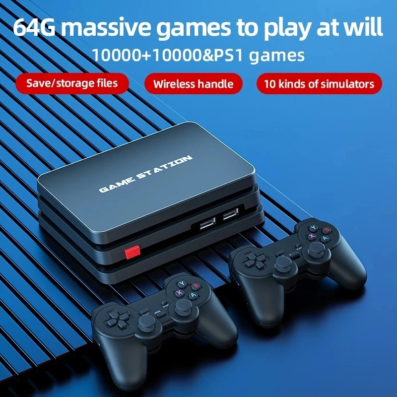 Беспроводная игровая приставка 2 4G с поддержкой AV HD Wi-Fi 4K Ретро Игровая M8 Plus 10000 игр ТВ