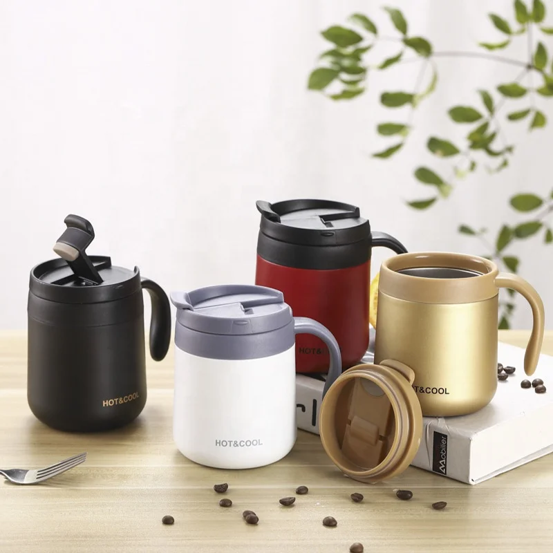 12oz/350ml Thermos Mug Coffee Tumbler Cup Stainless Steel Vacuum Insulated Water Glass with Lid