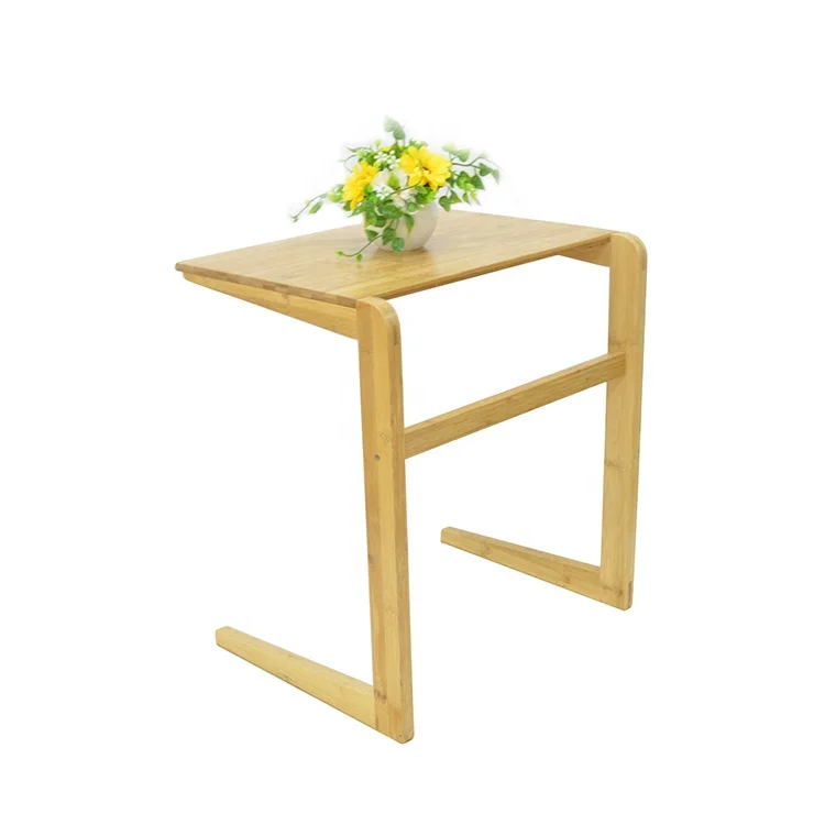 Bamboo Sofa Side Table TV Tray Couch Coffee Snack End Table Bedside Table Notebook Tablet Beside Bed Sofa Portable Workstation