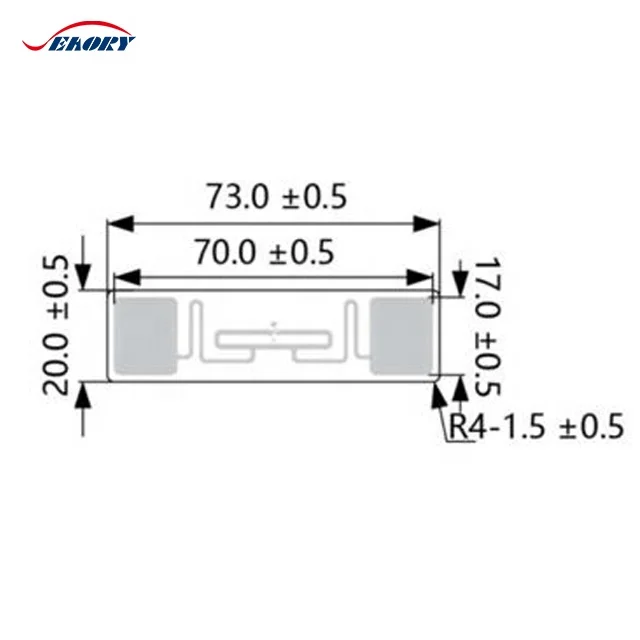 Перезаписываемая клейкая инкрустированная этикетка для лобового стекла UHF RFID этикетки ювелирных изделий