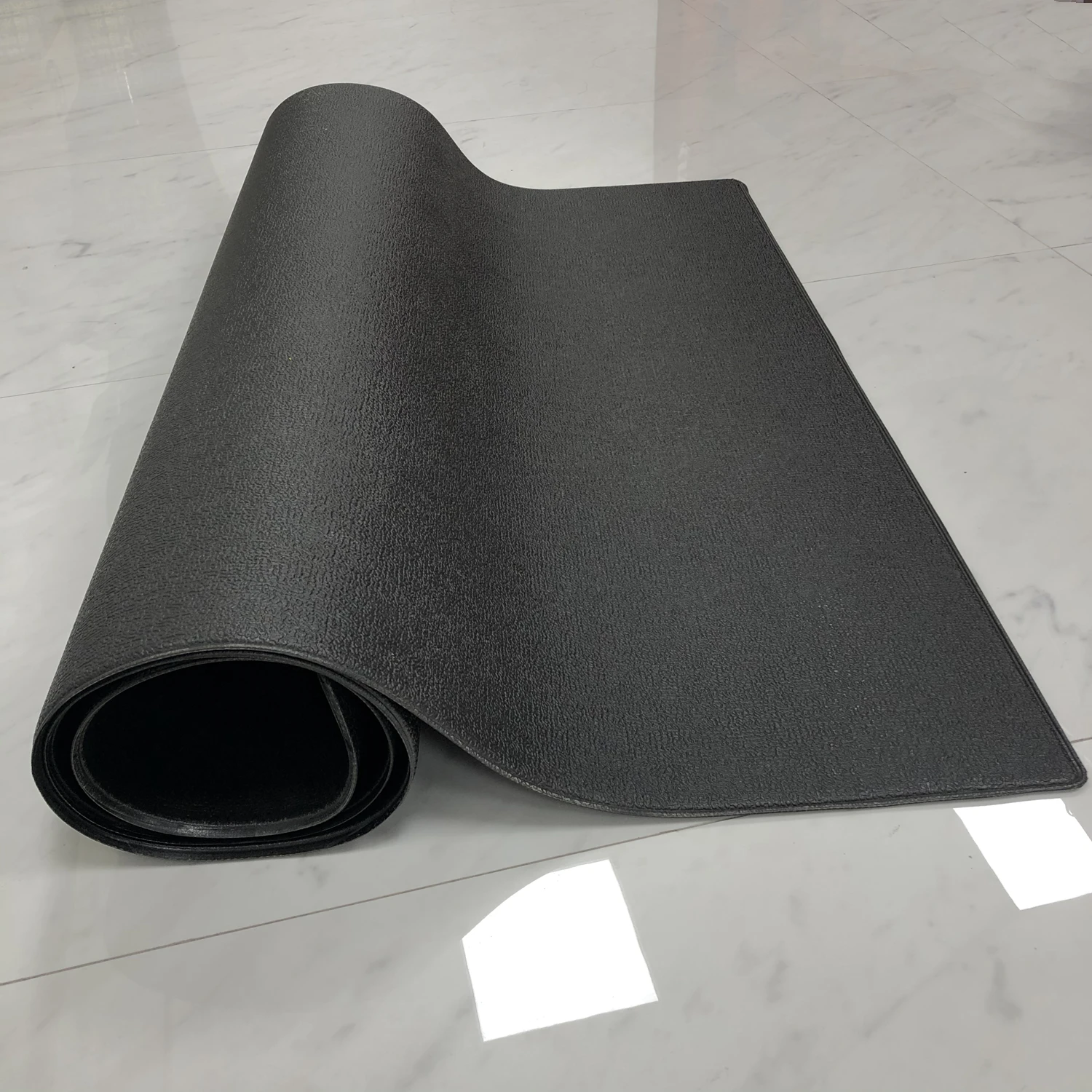 Durable PVC Treadmill Mat black Non Slip bike exercise equipment yoga fitness mat