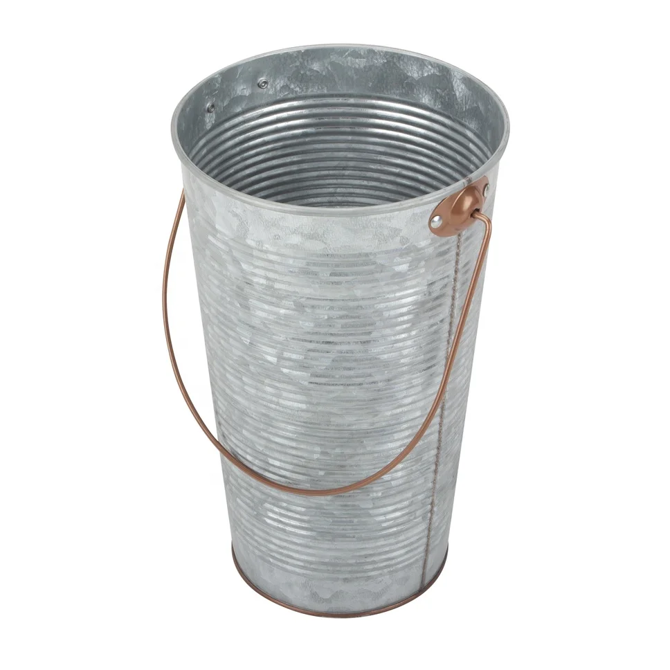 galvanized steel metal handle bucket