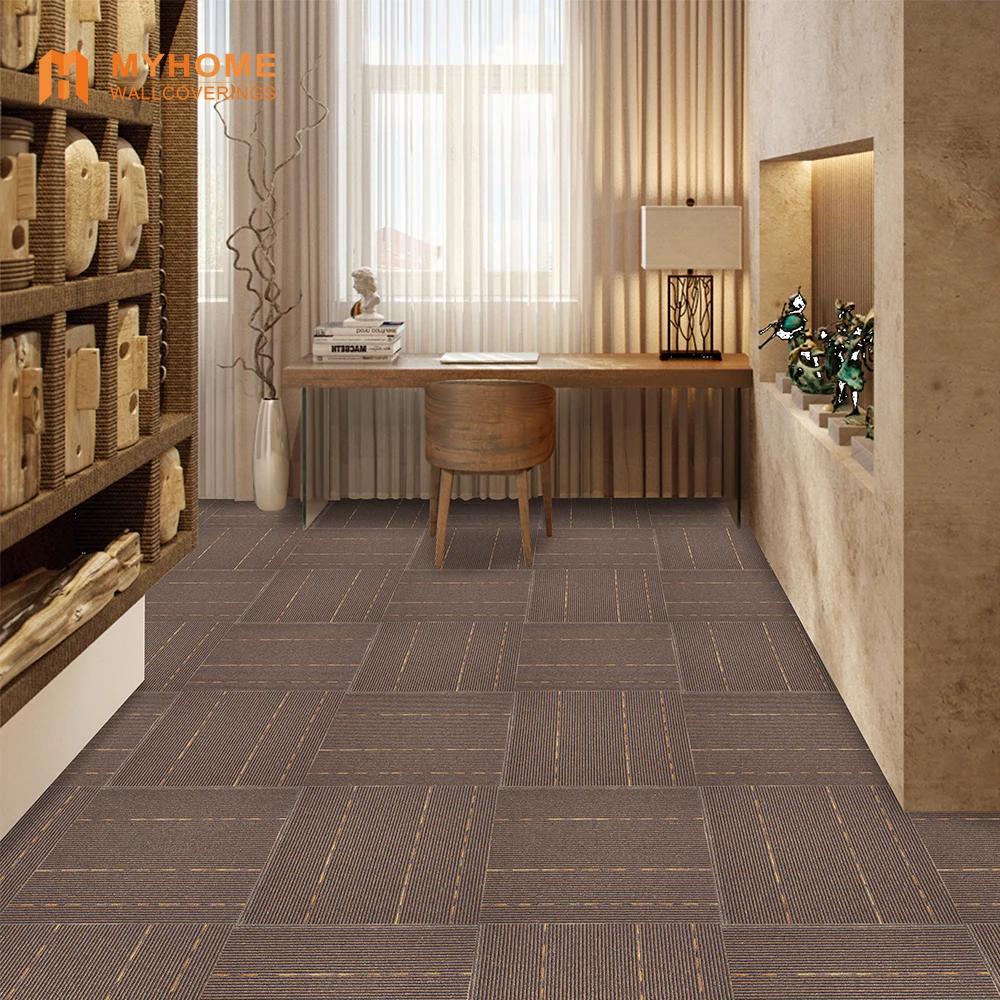 Commercial pvc carpet office solution tapis de bureau dyed nylon carpet tiles