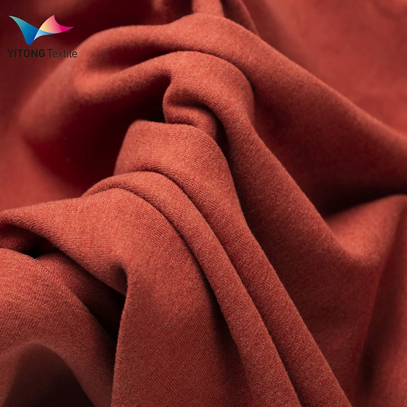 280 gsm Brushed Fleece Fabric 37% Viscose 28% Acrylic 28% Cotton 7% Spandex Fabric for Loungewear Underwear