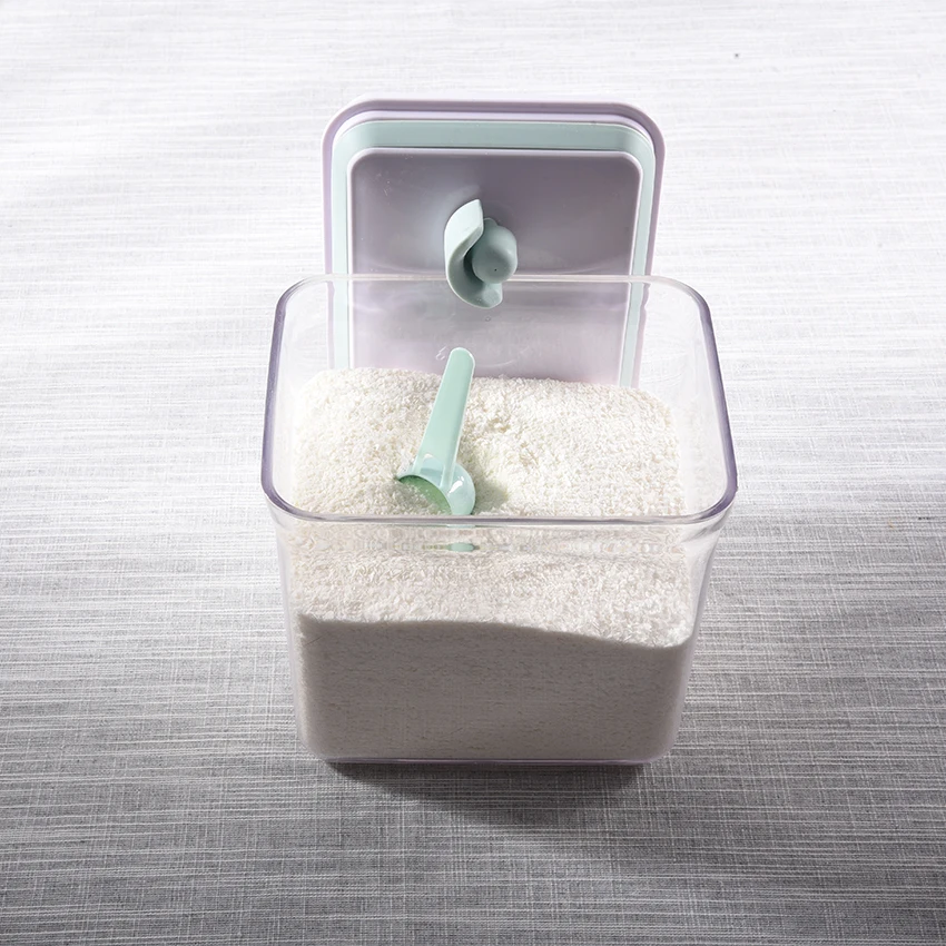 ANKOU Top Plastic transparent airtight grain food cereal storage box containers for Kitchen