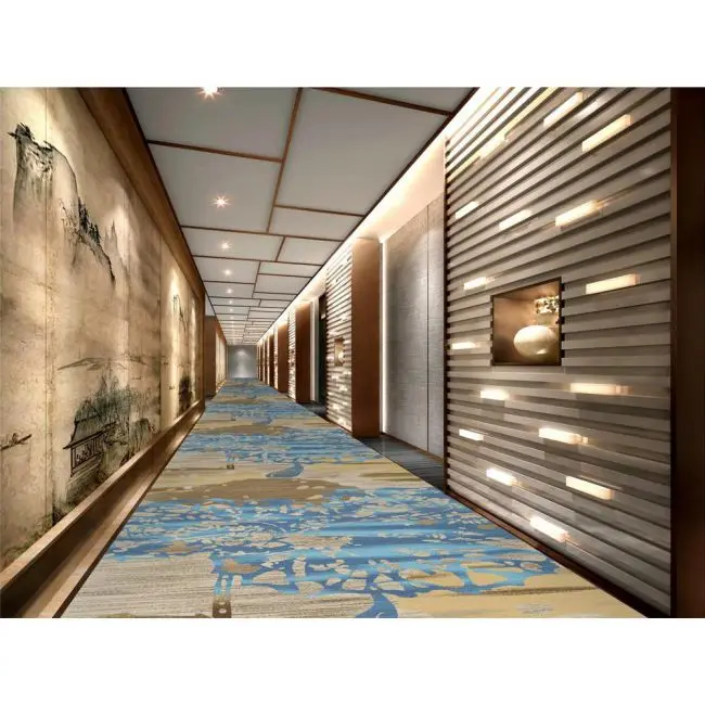 Classical Style Pattern Hotel Hallway Carpet Corridor Runner Carpet In Guangzhou