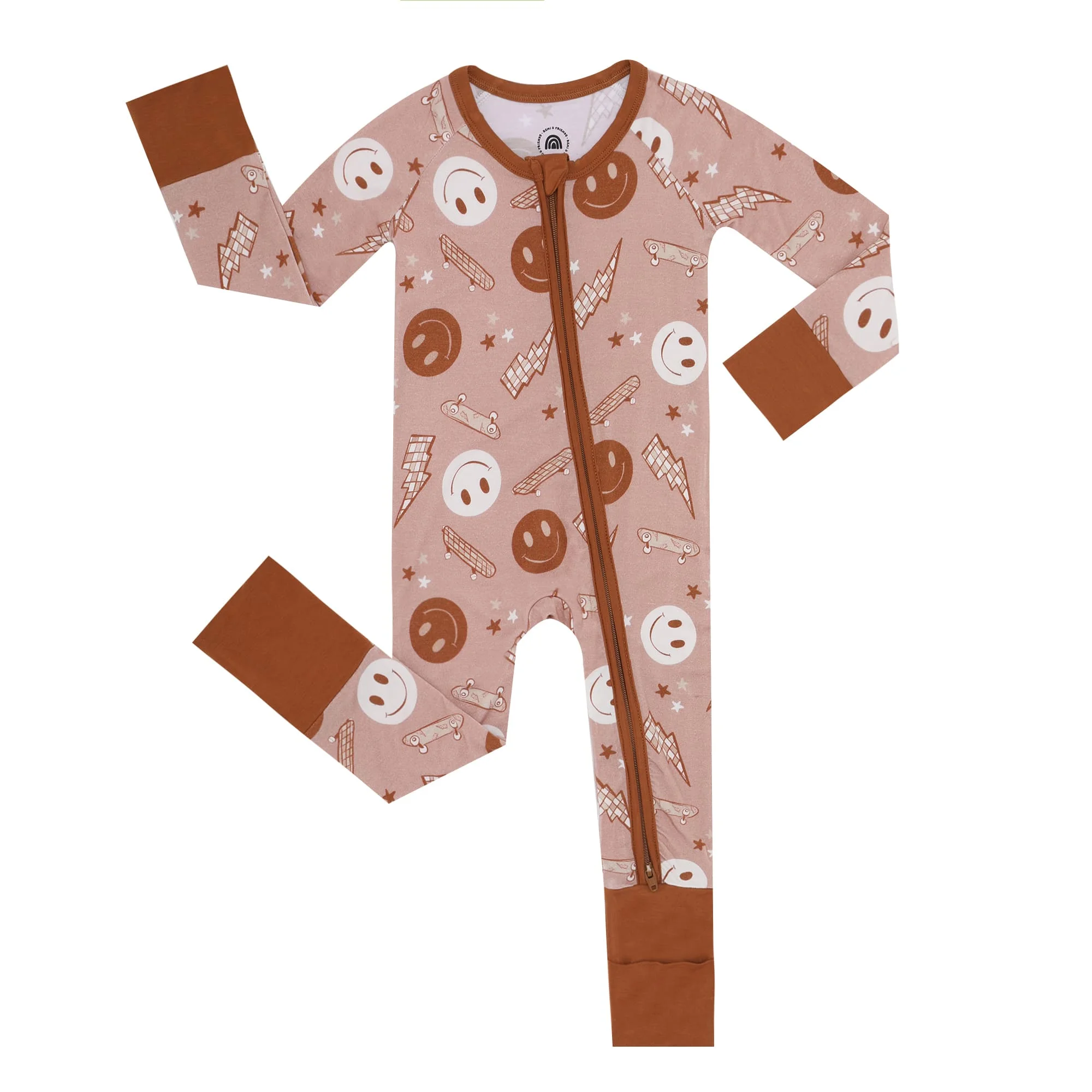 Actions speak louder than words / Custom Design Baby Bamboo Romper Two Piece Pajamas Baby Clothes