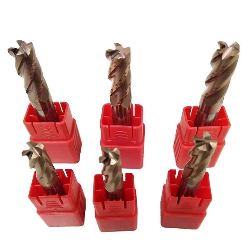 55HRC Cemented Tungsten Carbide Indexable Precision Tools End Mill Cutters For Facing Milling
