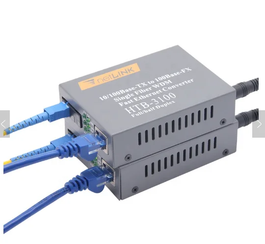 HTB-3100 AB Fiber Media Converter RJ45 20KM 10/100M Netlink Media Converter HTB-3100
