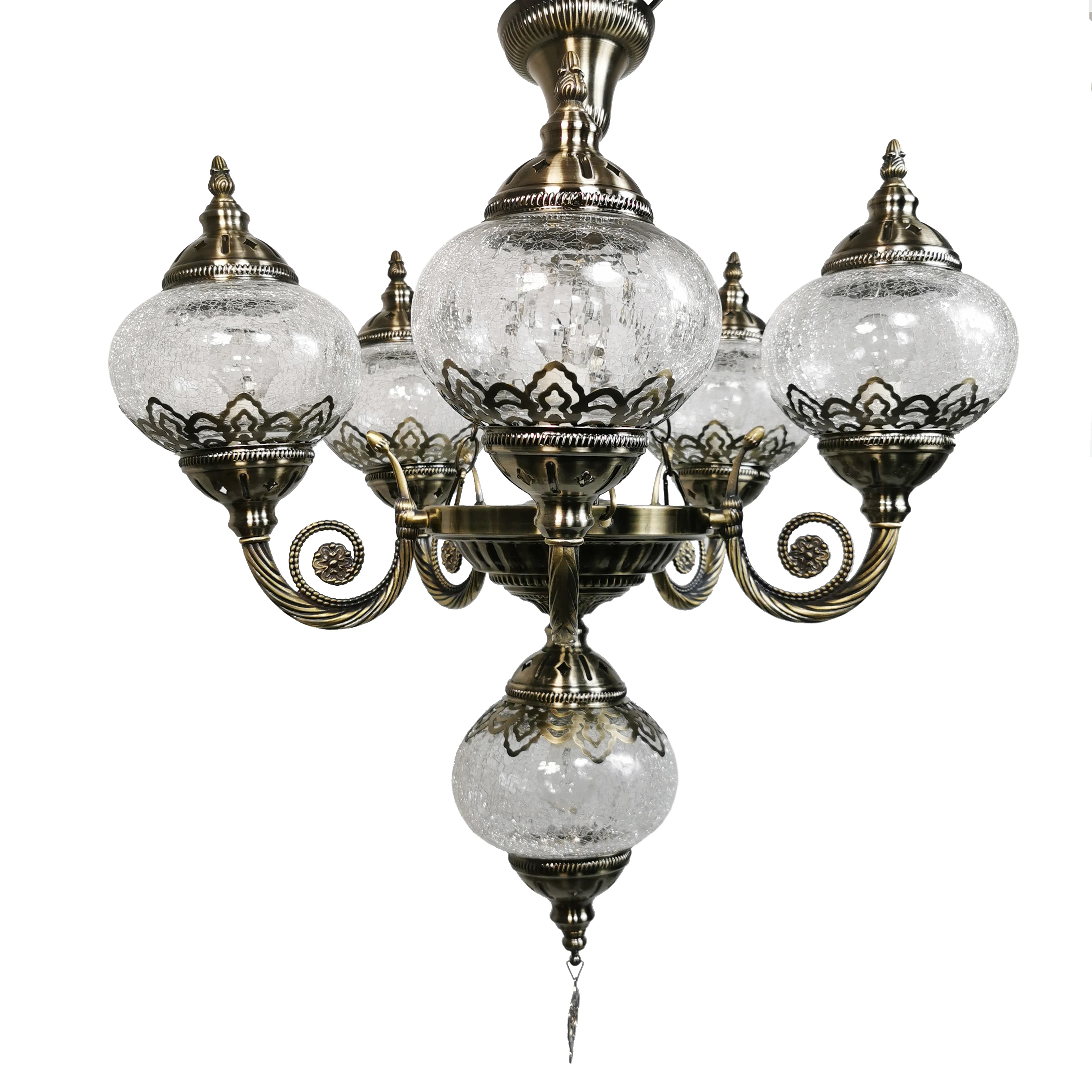 Tokin-lighting 2019 New Crystal Lamp Personality Creative Chandelier Hallway Bar Hotel Outdoor and Indoor Cracks 6 Chandeliers