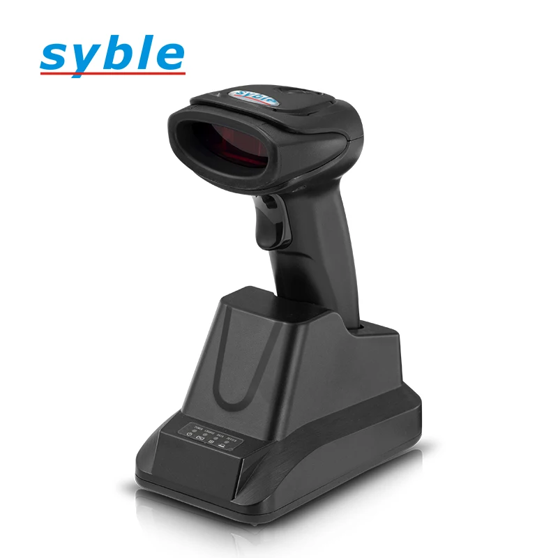 Syble XB-5066BT Chinese manufacturer sells high quality laser wireless 2.4G plus BT retail barcode scanner with charging base