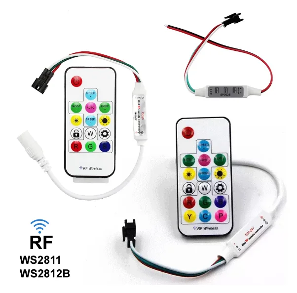 Glite practical style good price SP104E 17key RF 15m remote control controller support LED module with IC lighting control