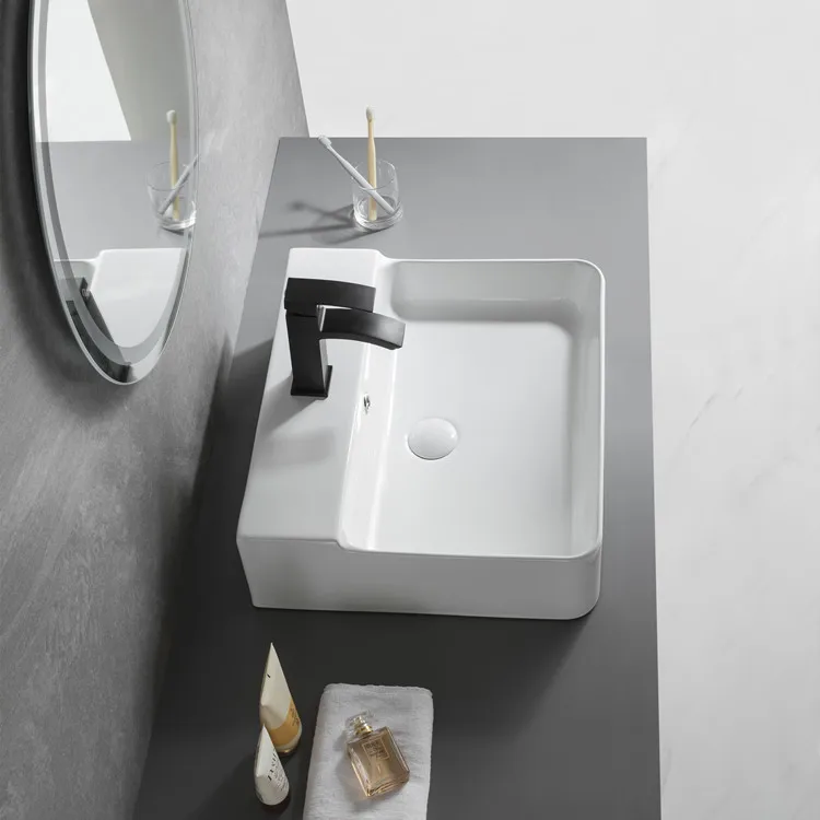 HY-8175-50 Public Used Hand Wash Basin Rectangular Sink