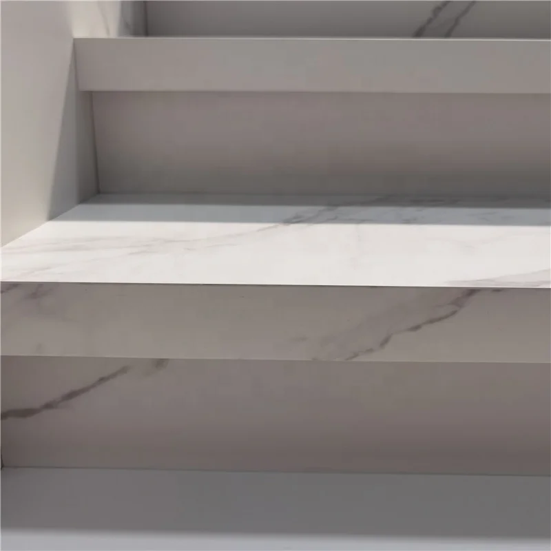 Marble Stair Steps Making Calacatta White Marble Stair Treads White Polishing  Tiles On The Stairs