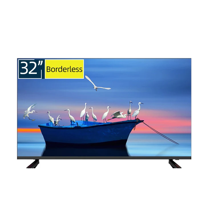 factory oem digital tv smart 32 inch Android 14 frameless hd 2k smart tv with wall mount
