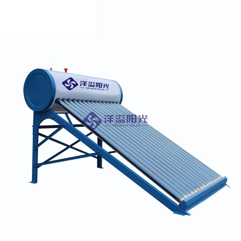 High thermal efficiency integrated non pressure solar water heater with vacuum tube painted by magnetron sputtering selective